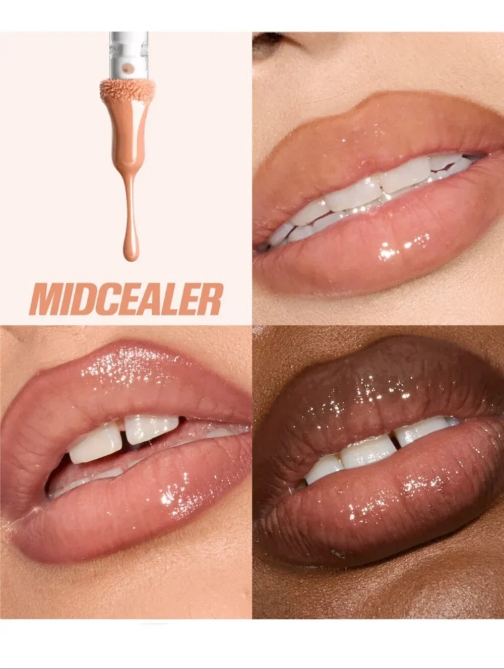 HUDA BEAUTY Faux Filler Extra Shine Lip Gloss in Midcealer | NWT